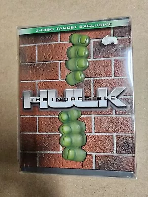 The Incredible Hulk 3 Disc Target Exclusive Hulk Breaking Through Wall USED Mcu • $0.99