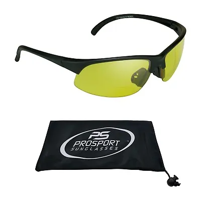 Yellow Lens Z87 Safety Bifocal Reading Glasses Night Vision Driving Motorcycle • $19.68