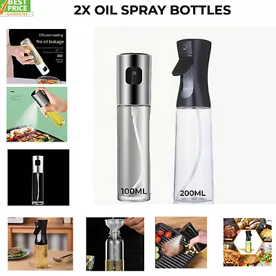 2xOil Spray Bottle Air Fryer Olive Oil Sprayer Cooking Kitchen Baking Dispenser • £9.99