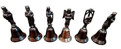 6 Metal Bells Of The Nativity Scene Christmas Decorative Ornaments ...JH1366 • $45