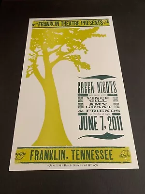 Vince Gill Amy Grant & Friends Franklin Theatre 2011 HATCH SHOW PRINT POSTER • $199.99