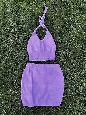 Zaful Women’s Size 4 Matching Skirt And Top Purple • $17.50