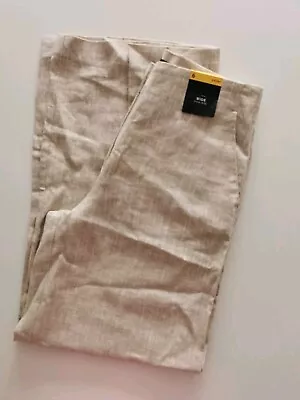 M&S Linen Wide High Leg Trousers UK 6 Short BNWT  • £13.99