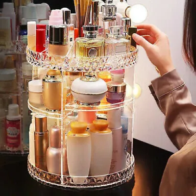 £17.95 • Buy 360 Rotating Crystal Makeup Organiser Cosmetic Storage Box Perfume Display Stand