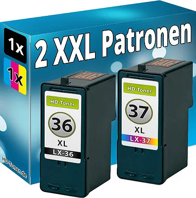 Set 2x Ink Cartridges For Lexmark 36+37 XL X3650 X4650 X5650 X6650 X6675 Z2420 • £31.28