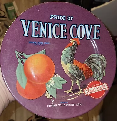 Pride Venice Cove Kissimmee Citrus Growers Assn Oneida Vintage Label Plate 8  • $7