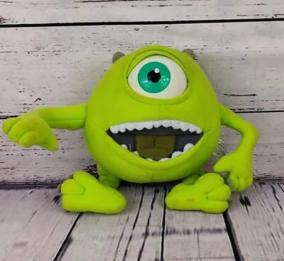 Disney Plush Pixar Mike Wazowski Monsters Inc Hasbro 2001 Action Eye  (Working) • £14.99