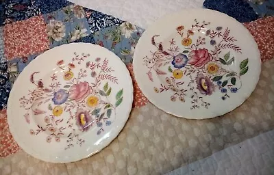 Vernon Kilns May Flower Dessert Plates Set Of 2 - 7 14 Inch Diameter EUC • $12