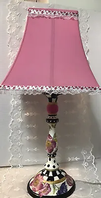 Mackenzie-Childs Inspired Table Lamp 21” With Shade Hand Painted Decoupage Lamp • $59.99