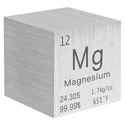 25.4mm Metal Rare Magnesium Element Cube Periodic Table 99.95% Pure Collection • $26.99