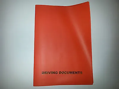A5 Orange Car Document Holder Holder With Card Pocket • £3.89