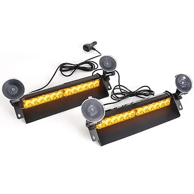 24LED Emergency Warning Flash Windshield Visor Strobe Light Bar Traffic Advisor • $46.74