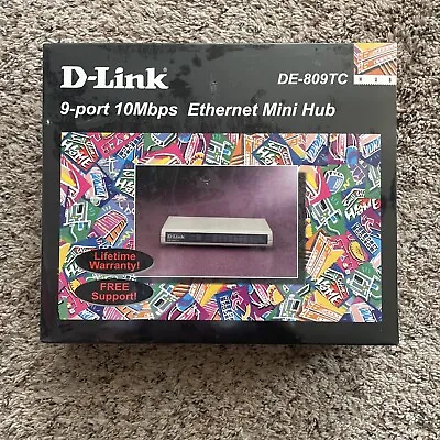 D-Link DE-809TC 9 Port 10Mbps Ethernet Mini Hub • $70