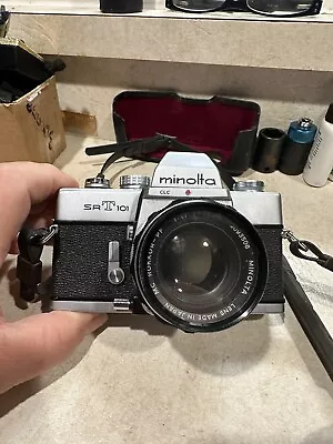 Minolta Srt101 Camera And MC Rokker  Lens Attached In Case • $40