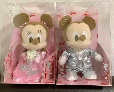 Disney Mickey And Minnie Wedding Doll Plush Toy Box Size 10.2 X 6.8in JAPAN NEW • $86
