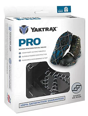 Yaktrax 08613 Pro Series Shoe Traction Device Unisex L Spikeless Black • $34.99