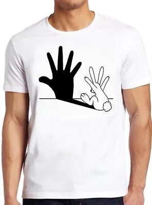 Rabbit Hand Shadow Art Cool Gift Cult Meme Gamer Music Movie Tee T Shirt M530 • £6.35