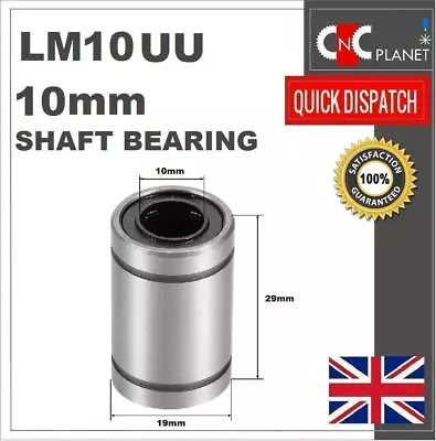 LM10UU 10mm Linear Shaft Bar Rail Slide Bearing 3D Printer CNC Machine UK FAST • £11.95