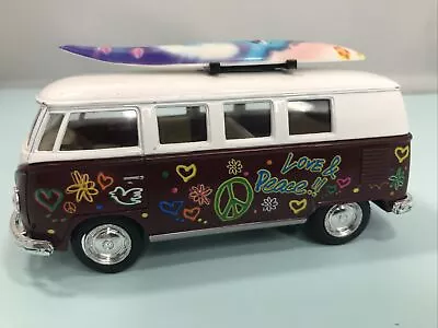 1962 Volkswagen Kombi Van Bus Classic Campervan W Surfboard Toy W Diecast Parts • $18.90