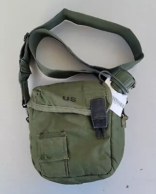 US Military 2 QT Collapsible Water Canteen With 2 Quart Pouch Cover & Sling EXC • $26.90