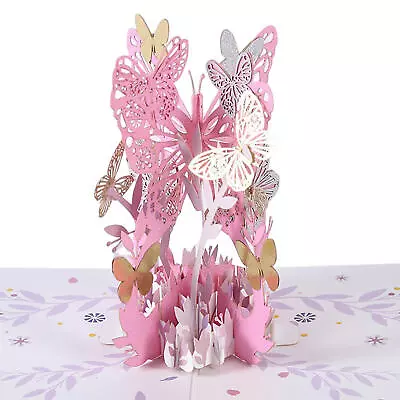 3D Pop Up Greeting Card Butterfly Birthday Mom Mother Thank You Gift Card • £7.09