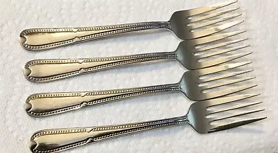 Heritage Mint Ltd Fontenay 18/10 Stainless (4) SALAD FORKS Preowned NICE • $59
