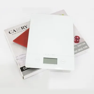 £20.61 • Buy Camry Kitchen Food Scales EK9150 Ultra Slim Weigh Digital Electronic White