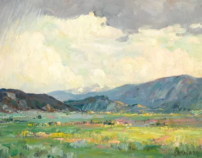 Joseph Henry Sharp Sunburst Taos Mountains New Mexico Canvas Print 16 X 20 • $39.99