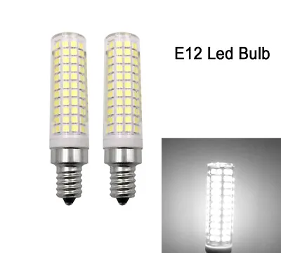 2pcs E12 Standard Candelabra LED Bulb 10W 120V 136 Led Ceiling Fan Light White H • $15.13
