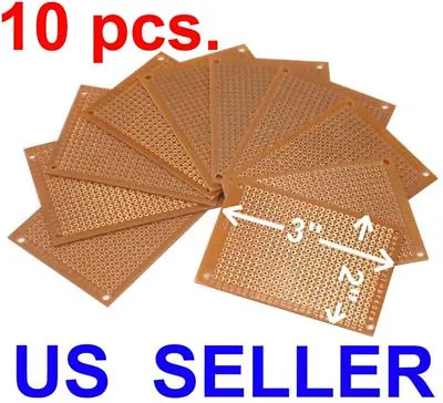 10 Pcs 2 X 3   (5x7cm) DIY PCB Prototyping Perf Circuit Boards Breadboard Kit • $8.99