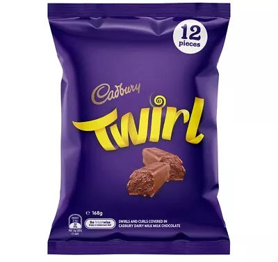 12pc Cadbury 168g Dairy Milk Chocolate Twirl Sharepack Choco Sweet Snack Treats • $7.90