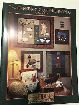 Quilt Patterns Fiber Mosaics 'Country A Heart' Wall Quilts- Leslie Beck Book • $4.99