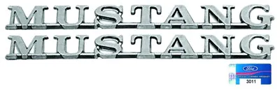 1965 1966 65 66 Licensed Ford Mustang Fender Emblems Stang Letters Pair • $35.67