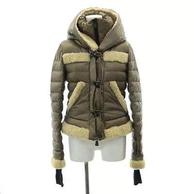 Moncler Grenoble Alvernia Sheep Boa Down Jacket Size 0 Color Mocha Ivory 2404M* • $311