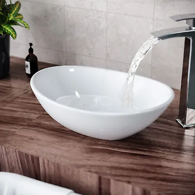 Luxhause Etive 410 X 335mm Oval Cloakroom Counter Top Basin Sink Bowl • £49.99