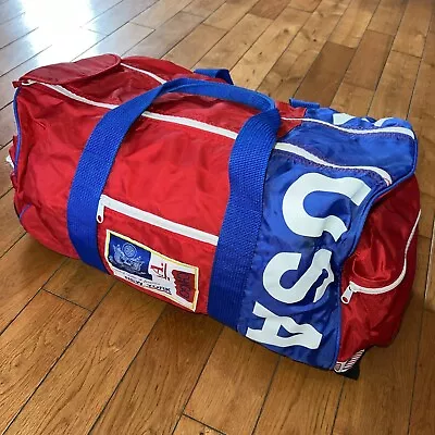 Vintage USA Duffle Bag Chicago NYC Los Angeles New York LA Sports Gym Hockey • $21