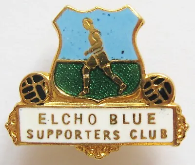 £12.49 • Buy LINFIELD - Vintage Enamel Football Pin Badge ELCHO BLUE SUPPORTERS CLUB 