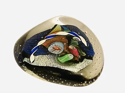 Glass PAPERWEIGHT RANDY STRONG OCEAN SCENE • $90