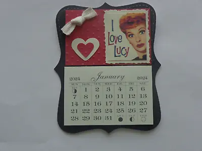 I Love Lucy Comedy Show  Lucille Ball 2024 Mini Magnetic Calendar Tear Of Pages • $6.99