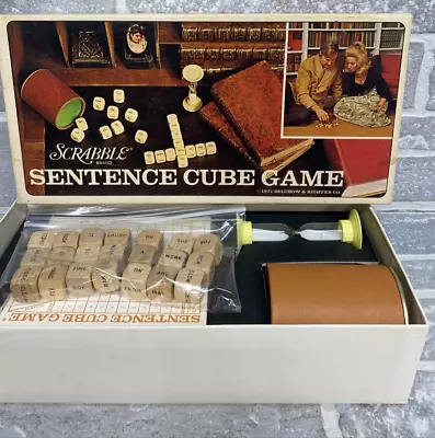 Scrabble Sentence Cube Game 1971 Selchow & Righter Complete IOB Vintage • $10.99