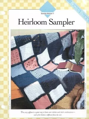 Heirloom Afghan To Crochet 36 Separate Blocks Vanna White Patterns 36 Pages  • $15.97