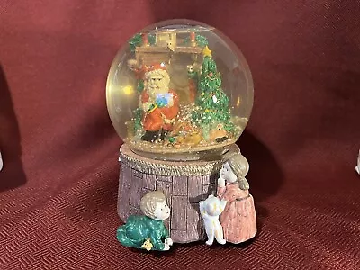 Vtg. Musical  Santa Visits Children Snow Globe Montgomery Ward NEW In BOX • $24.99