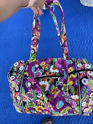 Vera Bradley Large Travel Duffel Va Va Bloom Retired Pattern New Weekend Duffle • $50