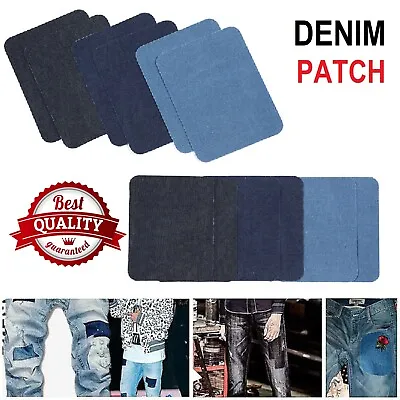 Iron On Denim Fabric Mending Patches Repair Kits For Denim Jeans Clothes Jacket • $6.99