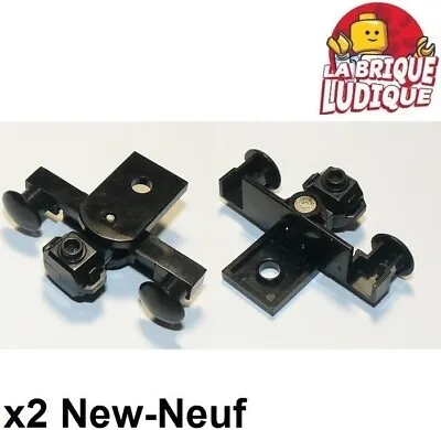 LEGO 2x Train Buffer Beam Ring Stamp Magnet Type 2 Black 91968c01 New • $15.83