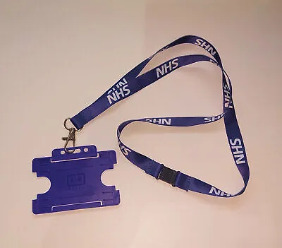 £1.50 • Buy NHS Royal Blue Luxury Lanyard Neck Strap ID With Blue Card Holder