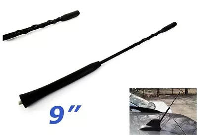 Black 9  OEM Replacement AM FM Radio Antenna Car Roof Aerial Mast Whip Spiral UK • £7.98