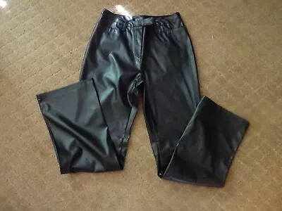 Euc Womens Sz 8 Kathy Ireland Pvc Faux Leather Pants • $12.99