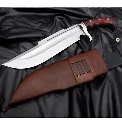 Large Hunting Knife Bowie Sharp Fixed Blade Camping Military Outdoor Survival • $285.99