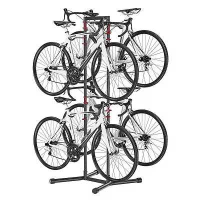 Himiway 4 Bike Rack Garage Storage Bicycle Garage Floor Stand With Adjustabl... • $122.02